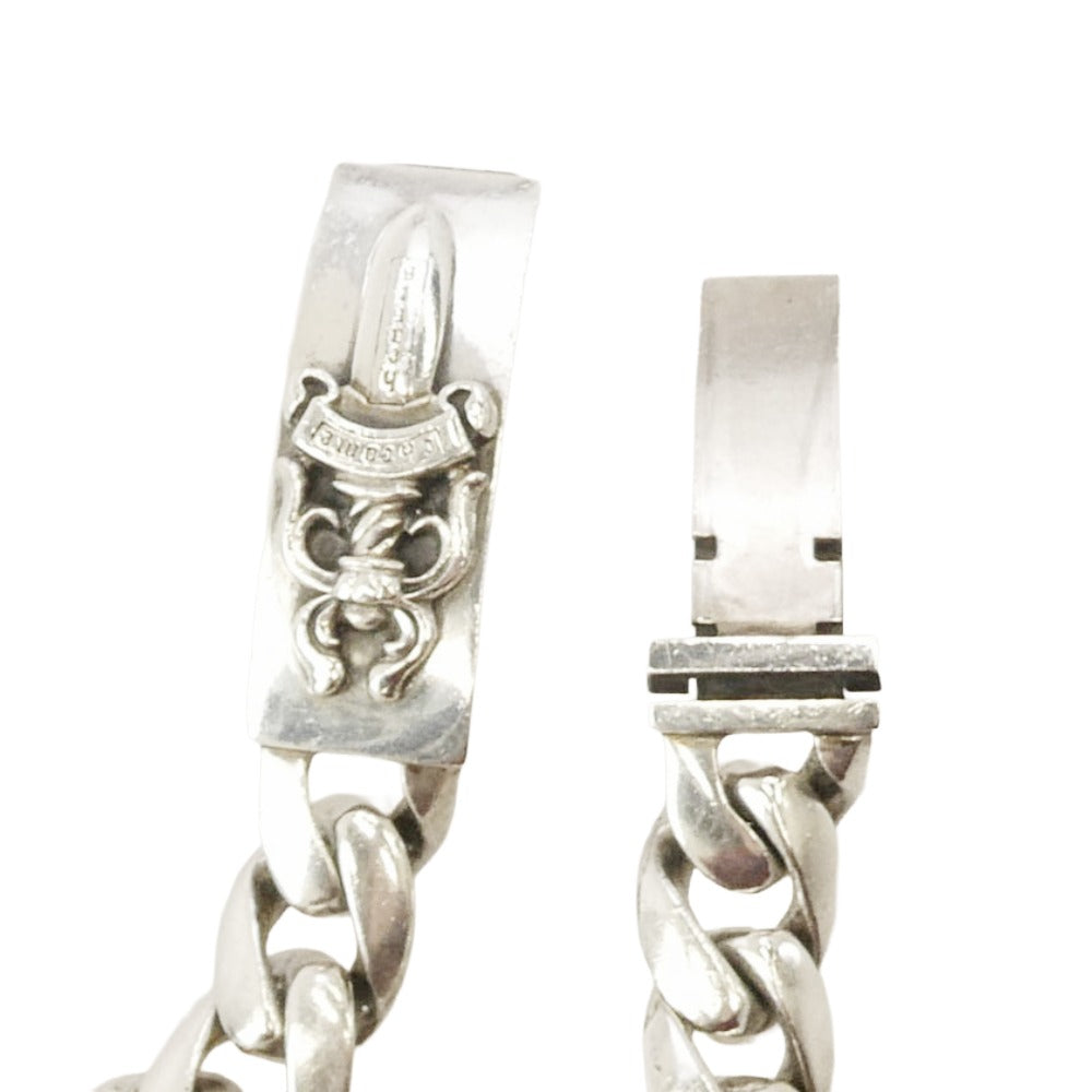 CHROME HEARTS クロムハーツ（原本無） ID DBL FLRL DGGR ダブル ID フローラルクロス ダガー クラシックリンク ブレスレット シルバー系【中古】