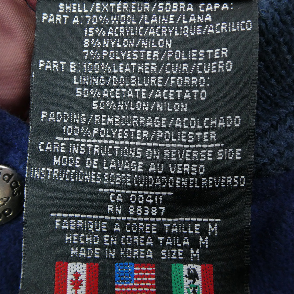 adidas アディダス アディダス ヴィンテージ アメリカ バーシティジャケット スタジャン ブルゾン ネイビー系 オフホワイト系 M【中古】