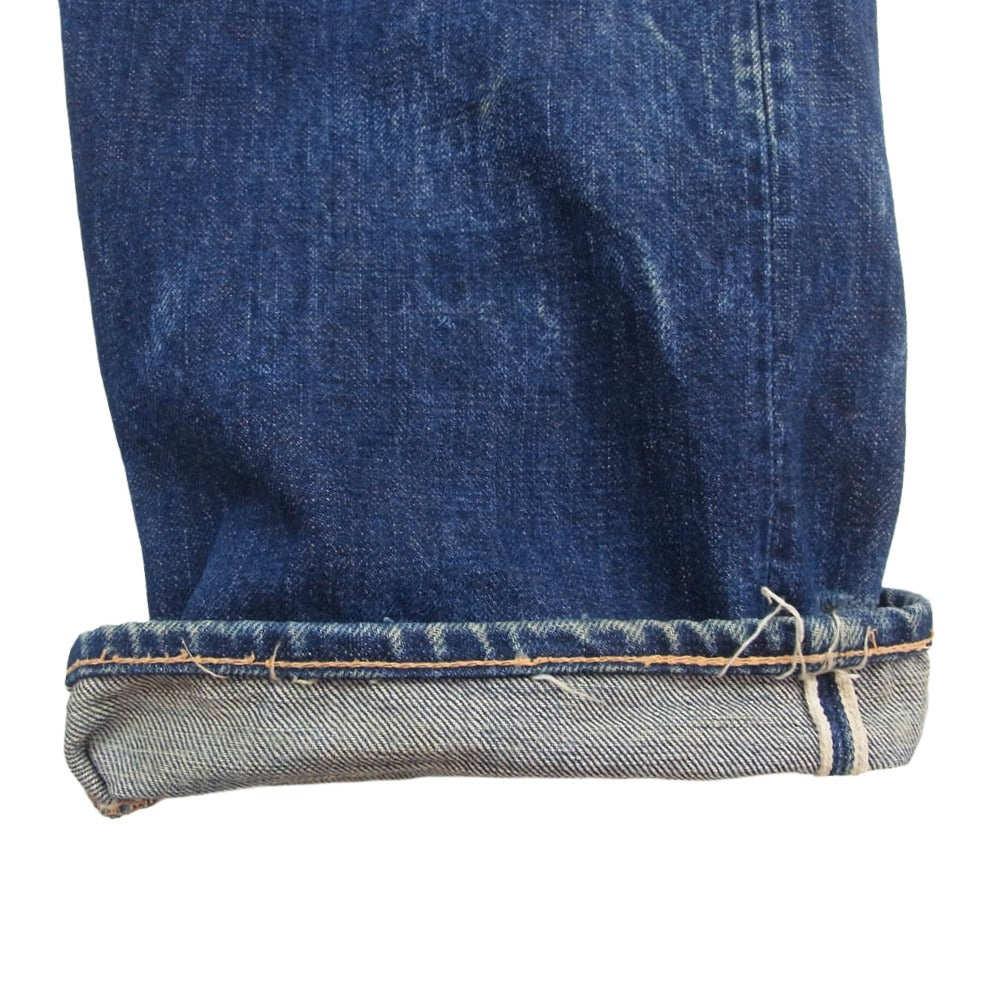 EVISU エヴィス 2000 ストレート ボタンフライ デニムパンツ ジーパン インディゴブルー系 38×35【中古】