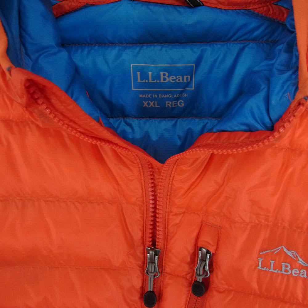 L.L.Bean エルエルビーン DL708 ウルトラライト 850 フーデッド ダウン ジャケット オレンジ系 XXL【中古】