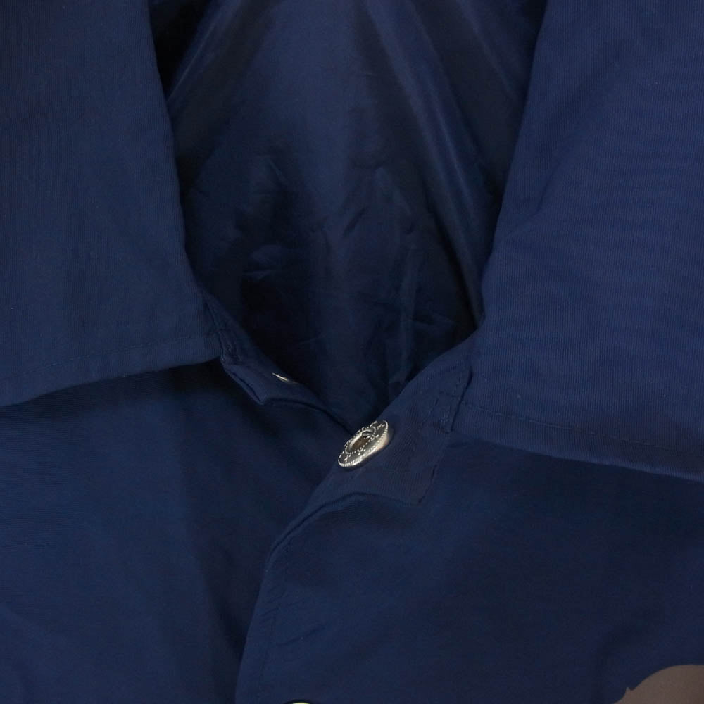 A BATHING APE アベイシングエイプ 23SS 001GDJ201002H Happy New Year Mens Classic Jacket バックプリント ナイロン コーチジャケット ネイビー系 XL【中古】