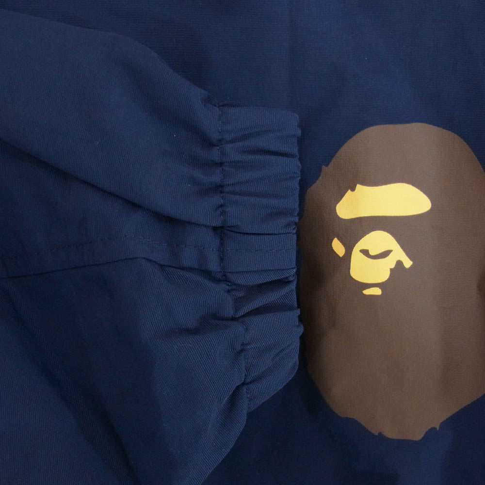 A BATHING APE アベイシングエイプ 23SS 001GDJ201002H Happy New Year Mens Classic Jacket バックプリント ナイロン コーチジャケット ネイビー系 XL【中古】