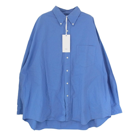 GRAPHPAPER グラフペーパー 22AW GM224-50041B Oxford Oversized B.D Shirt オックスフォード オーバーサイズド 長袖 ボタンダウンシャツ ブルー系 F【中古】