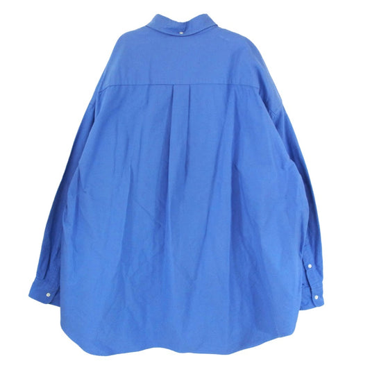GRAPHPAPER グラフペーパー 22AW GM224-50041B Oxford Oversized B.D Shirt オックスフォード オーバーサイズド 長袖 ボタンダウンシャツ ブルー系 F【中古】