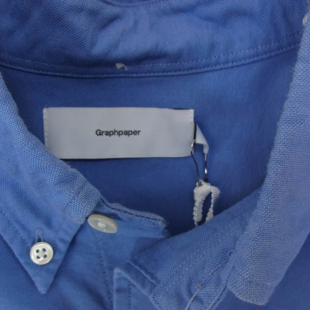GRAPHPAPER グラフペーパー 22AW GM224-50041B Oxford Oversized B.D Shirt オックスフォード オーバーサイズド 長袖 ボタンダウンシャツ ブルー系 F【中古】