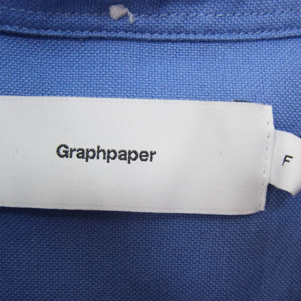 GRAPHPAPER グラフペーパー 22AW GM224-50041B Oxford Oversized B.D Shirt オックスフォード オーバーサイズド 長袖 ボタンダウンシャツ ブルー系 F【中古】