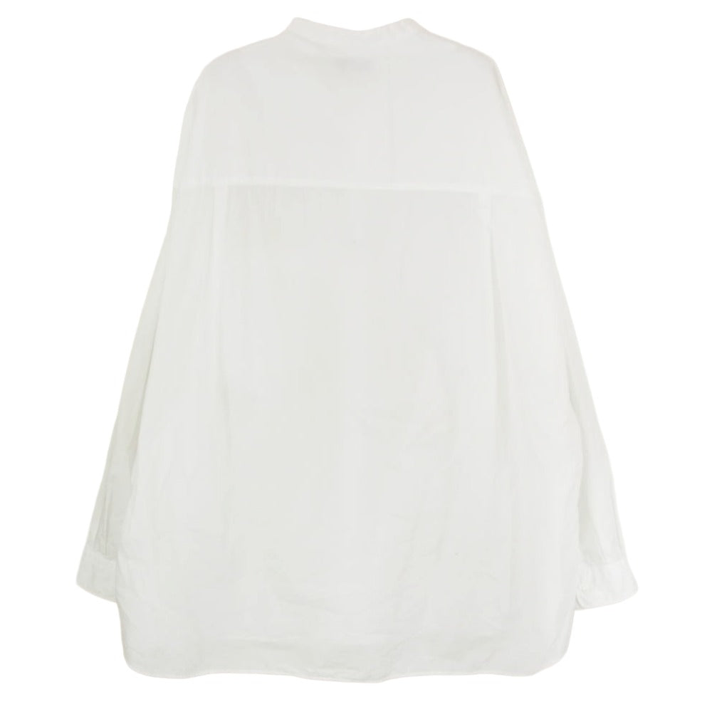 GRAPHPAPER グラフペーパー 23SS GM231-50081B Broad L/S Oversized Band Collar Shirt ブロード オーバーサイズド 長袖 バンドカラー シャツ ホワイト系 O【中古】