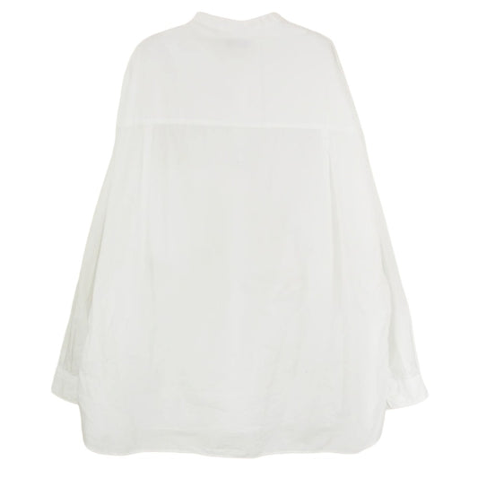 GRAPHPAPER グラフペーパー 23SS GM231-50081B Broad L/S Oversized Band Collar Shirt ブロード オーバーサイズド 長袖 バンドカラー シャツ ホワイト系 O【中古】