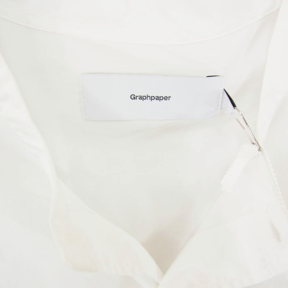GRAPHPAPER グラフペーパー 23SS GM231-50081B Broad L/S Oversized Band Collar Shirt ブロード オーバーサイズド 長袖 バンドカラー シャツ ホワイト系 O【中古】