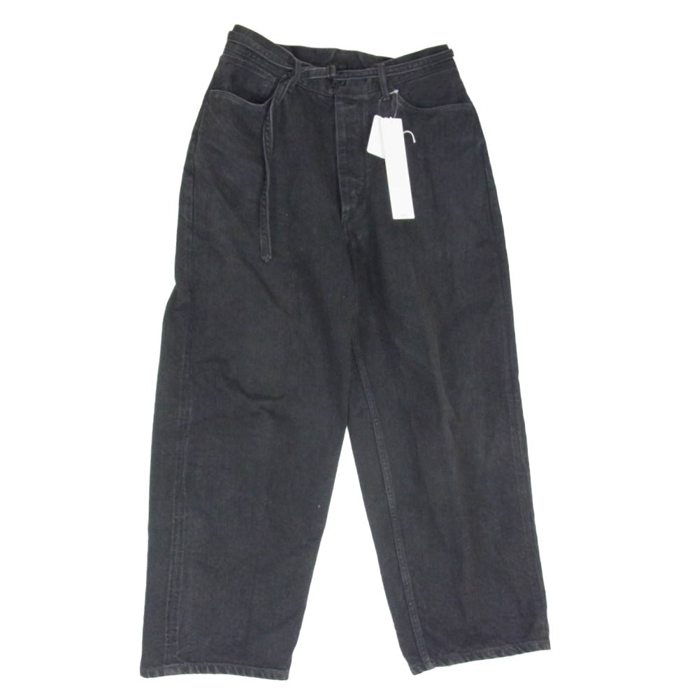 blurhms ブラームス 25SS BHS25S003 12.9oz Denim Narrow Belted Pants デニム ナロー ベルテッド パンツ ブラック系 3【中古】
