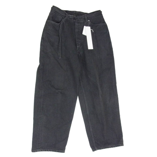 blurhms ブラームス 25SS BHS25S003 12.9oz Denim Narrow Belted Pants デニム ナロー ベルテッド パンツ ブラック系 3【中古】