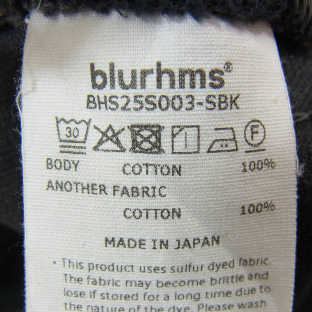 blurhms ブラームス 25SS BHS25S003 12.9oz Denim Narrow Belted Pants デニム ナロー ベルテッド パンツ ブラック系 3【中古】