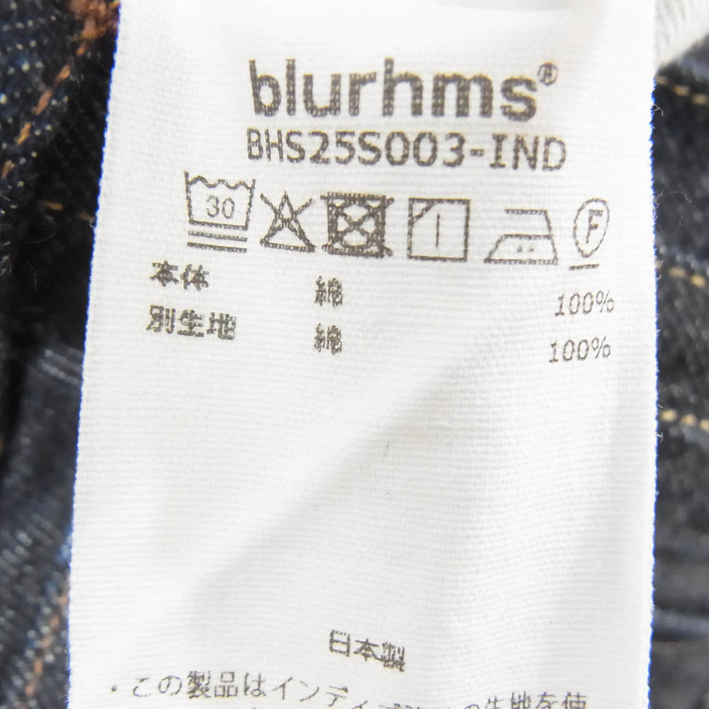 blurhms ブラームス 25SS BHS25S003 12.9oz Denim Narrow Belted Pants デニム ナロー ベルテッド パンツ インディゴ インディゴブルー系 3【中古】