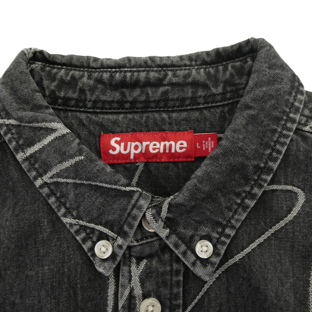 Supreme シュプリーム 23AW Handwriting Jacquard Denim Shirt ハンド