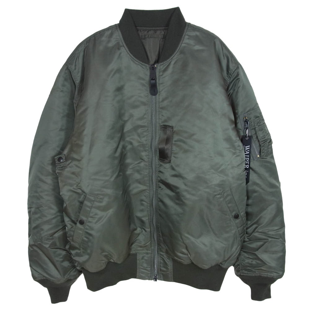 ALPHA アルファ TA0128-5859 WAIPER別注 MA-1 ワイパー ビッグシルエット フライト ジャケット ブルゾン モスグリーン系 4L【中古】