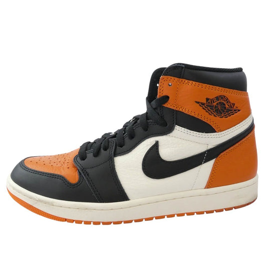 NIKE ナイキ DZ5485-008 Air Jordan 1 Retro High OG Shattered Backboard エアジョーダン1 レトロ ハイ OG シャッタードバックボード ハイカット スニーカー ブラック系 オレンジ系 27.5cm【中古】