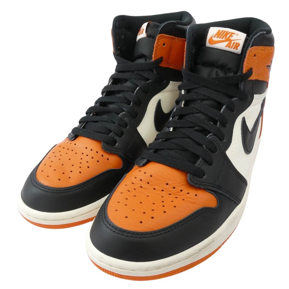 NIKE ナイキ DZ5485-008 Air Jordan 1 Retro High OG Shattered Backboard エアジョーダン1 レトロ ハイ OG シャッタードバックボード ハイカット スニーカー ブラック系 オレンジ系 27.5cm【中古】