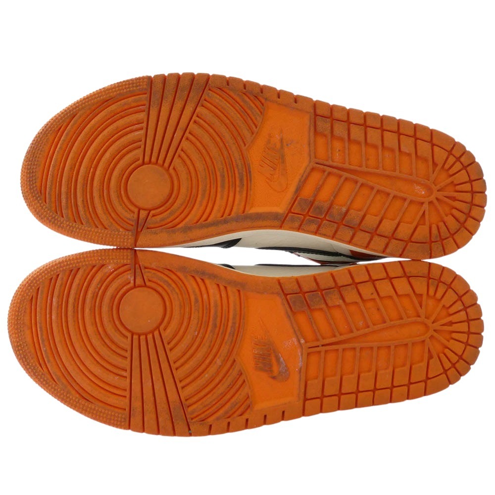 NIKE ナイキ DZ5485-008 Air Jordan 1 Retro High OG Shattered Backboard エアジョーダン1 レトロ ハイ OG シャッタードバックボード ハイカット スニーカー ブラック系 オレンジ系 27.5cm【中古】