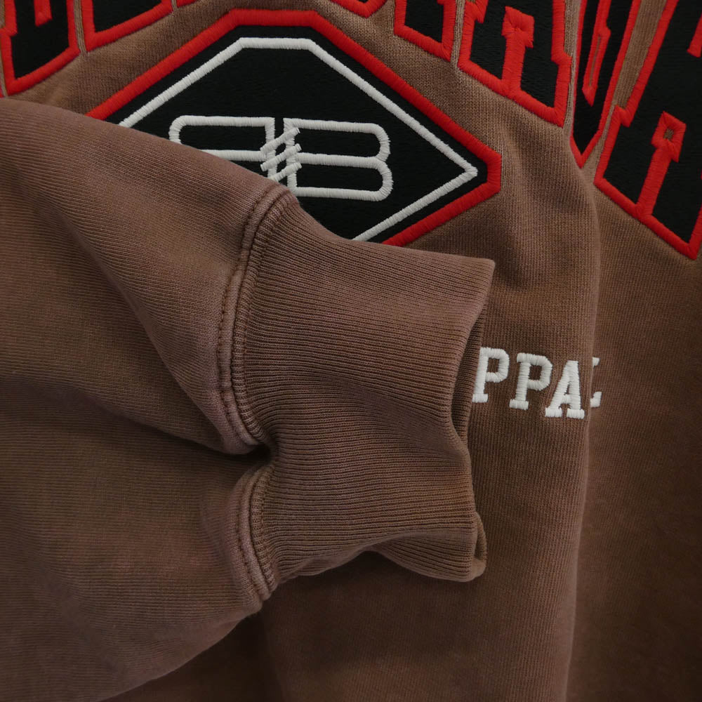 BALENCIAGA バレンシアガ 21AW 620973 TMVB1 Logo Embroidery Hoodie ロゴ エンブロイダリー パーカー フーディー ブラウン系 M【中古】