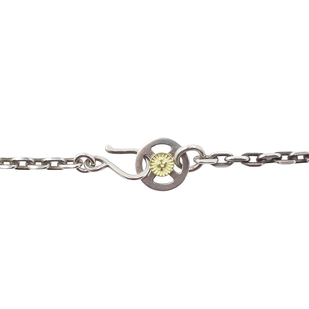 WINGROCK ウィングロック CH-MSK 金メタルホイール フック チェーン ネックレス 50cm シルバー系【中古】