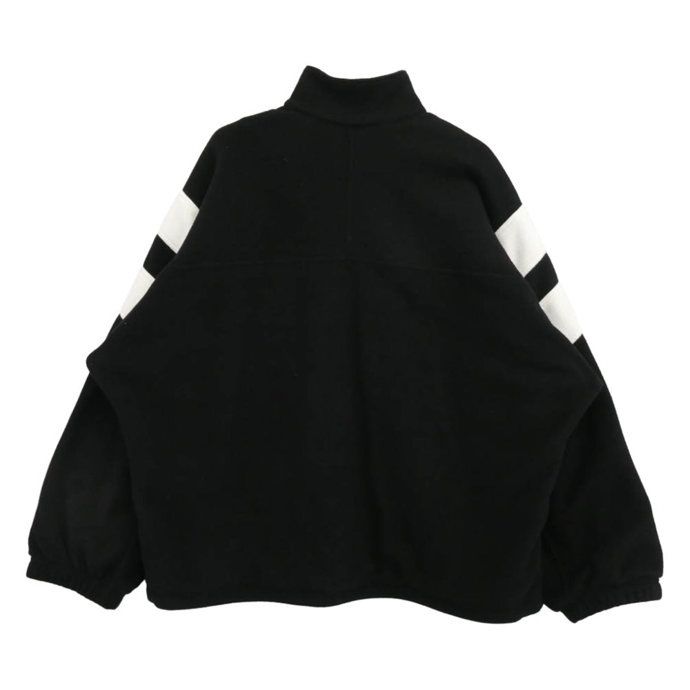 BALENCIAGA バレンシアガ 21AW 675272 TJQ32 Sporty B Fleece Tracksuit jacket スポーティー ロゴ ボア フリース トラック ジャケット ブルゾン ブラック系 ブルー系 XXS【中古】