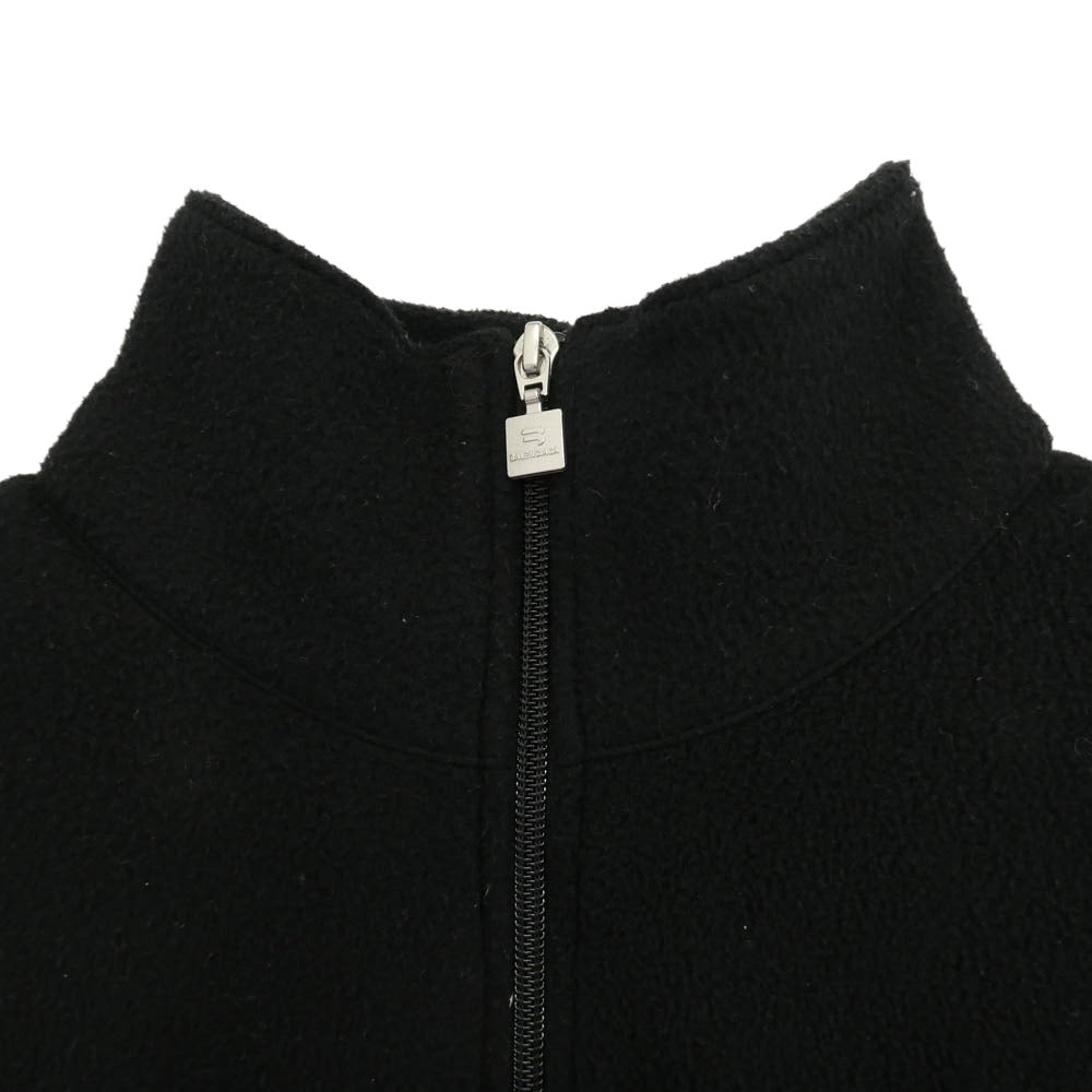 BALENCIAGA バレンシアガ 21AW 675272 TJQ32 Sporty B Fleece Tracksuit jacket スポーティー ロゴ ボア フリース トラック ジャケット ブルゾン ブラック系 ブルー系 XXS【中古】