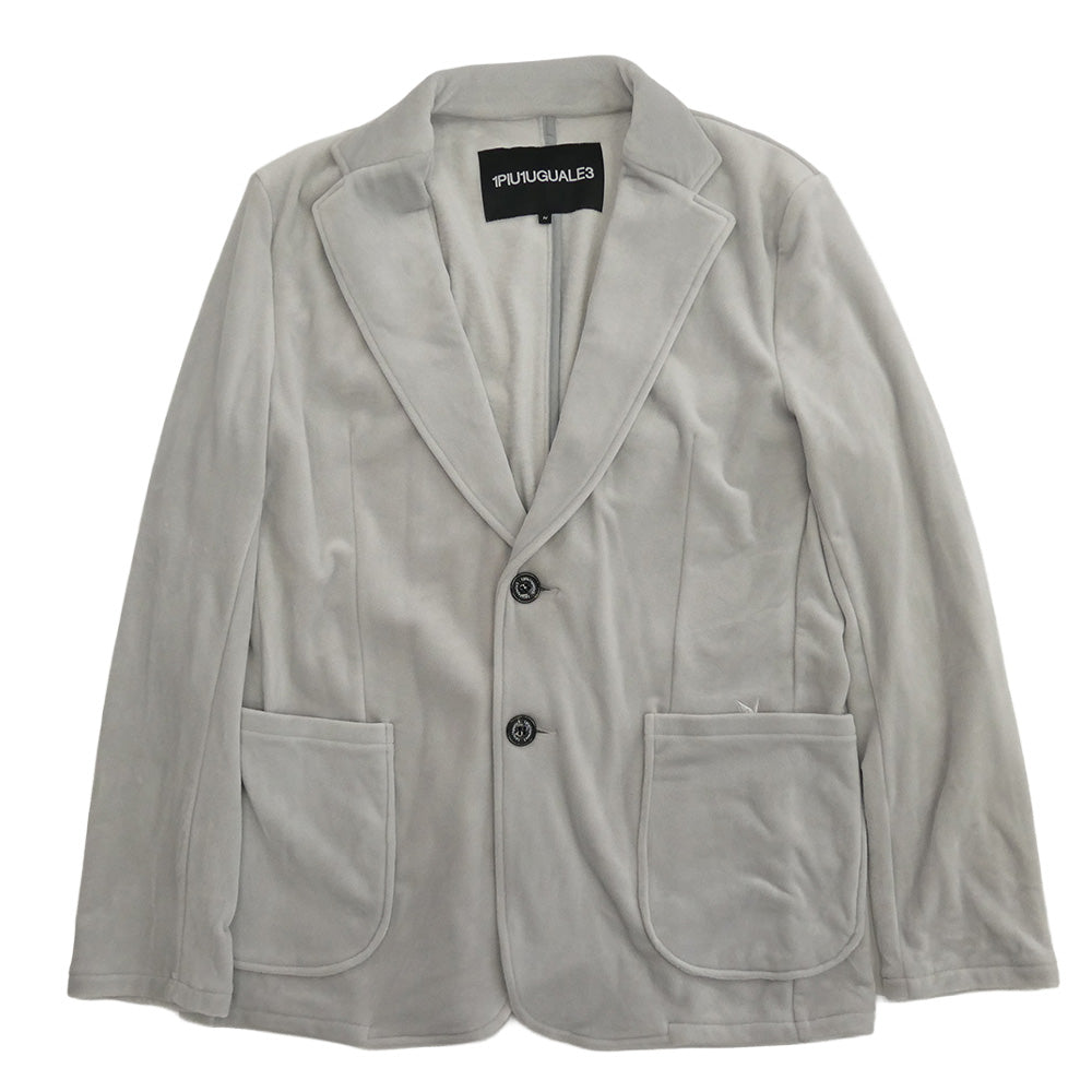 1piu1uguale3 ウノピュウノウグァーレトレ SK016 WF01 WFACE EASY JACKET ベロア ダブルフェイス イージー ジャケット 2Bジャケット グレー系 6【中古】