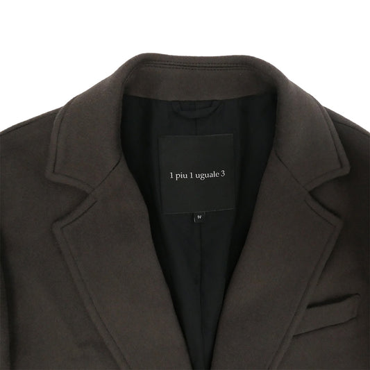 1piu1uguale3 ウノピュウノウグァーレトレ MRC160 CAS037 CHESTER COAT カシミア チェスターコート ブラウン系 6【中古】