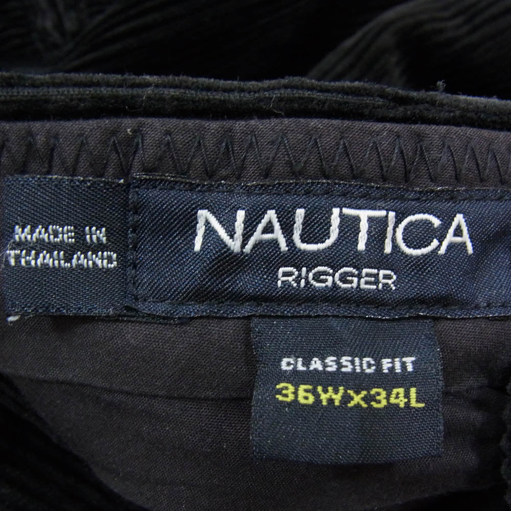 NAUTICA ノーティカ コーデュロイ ワイド パンツ ブラック系 36【中古】