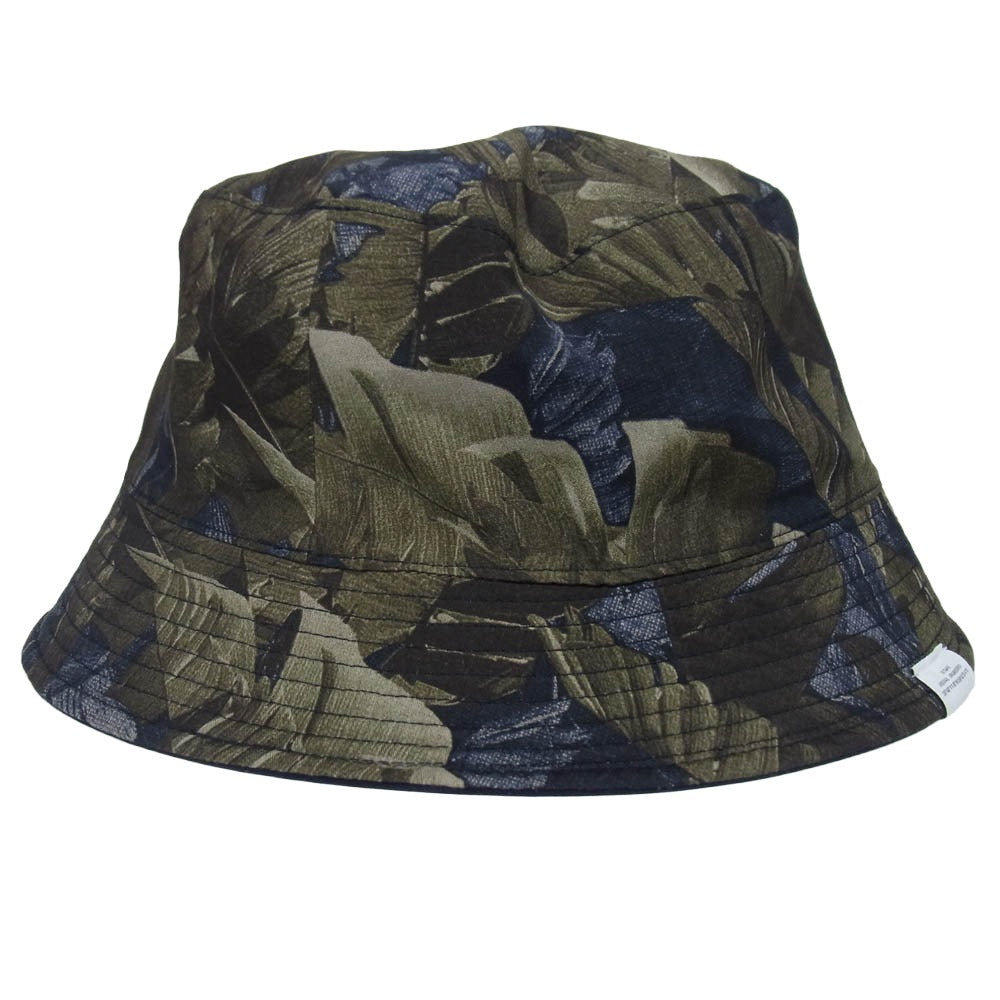 WTAPS ダブルタップス 24SS 241HCDT-HT18 ロゴ刺繍 リバーシブル バケットハット 帽子 ネイビー系【中古】