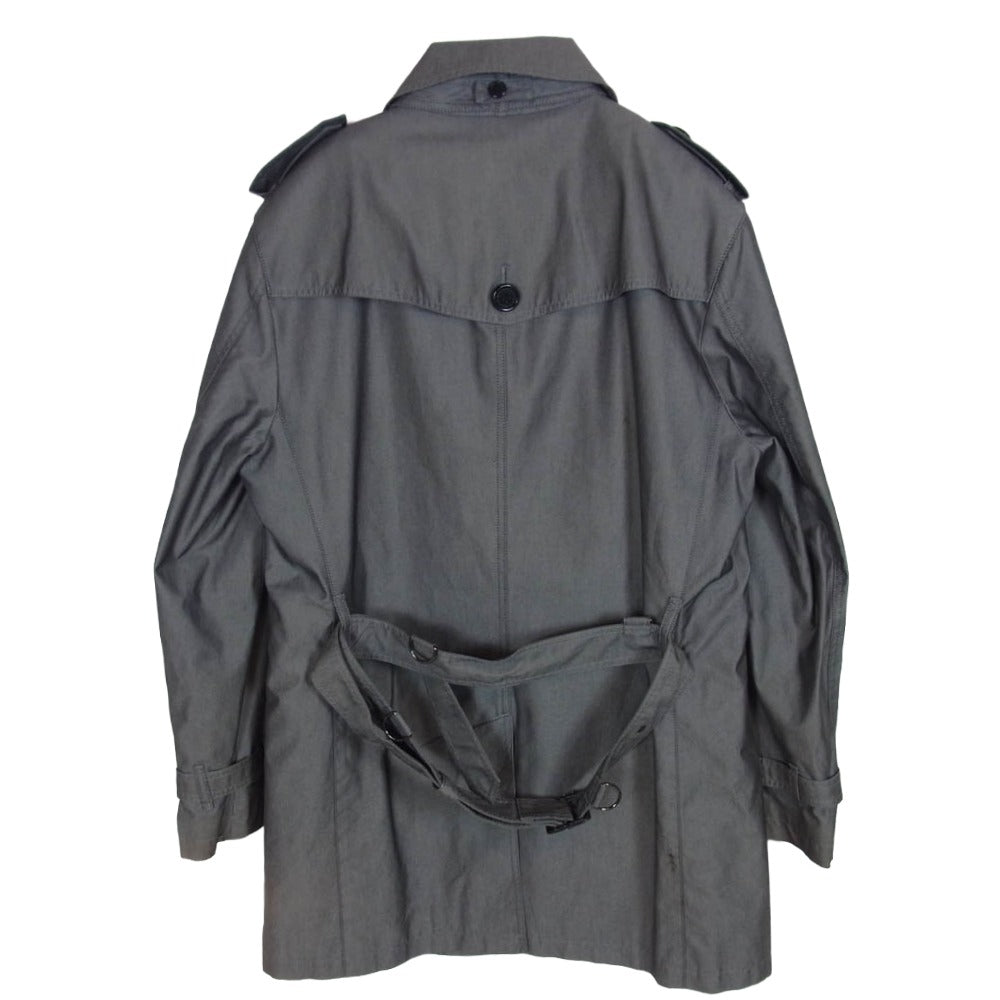 BURBERRY BLACK LABEL バーバリーブラックレーベル D1A44-608-06 チェックライナー付き トレンチコート ダークグレー系 L【中古】