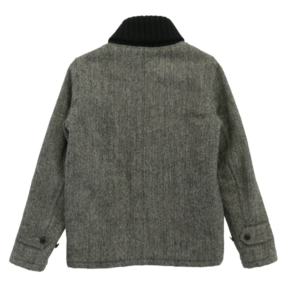 FIVE BROTHER ファイブブラザー Harris Tweed ウールブルゾン ジャケット ブラック系 M【中古】