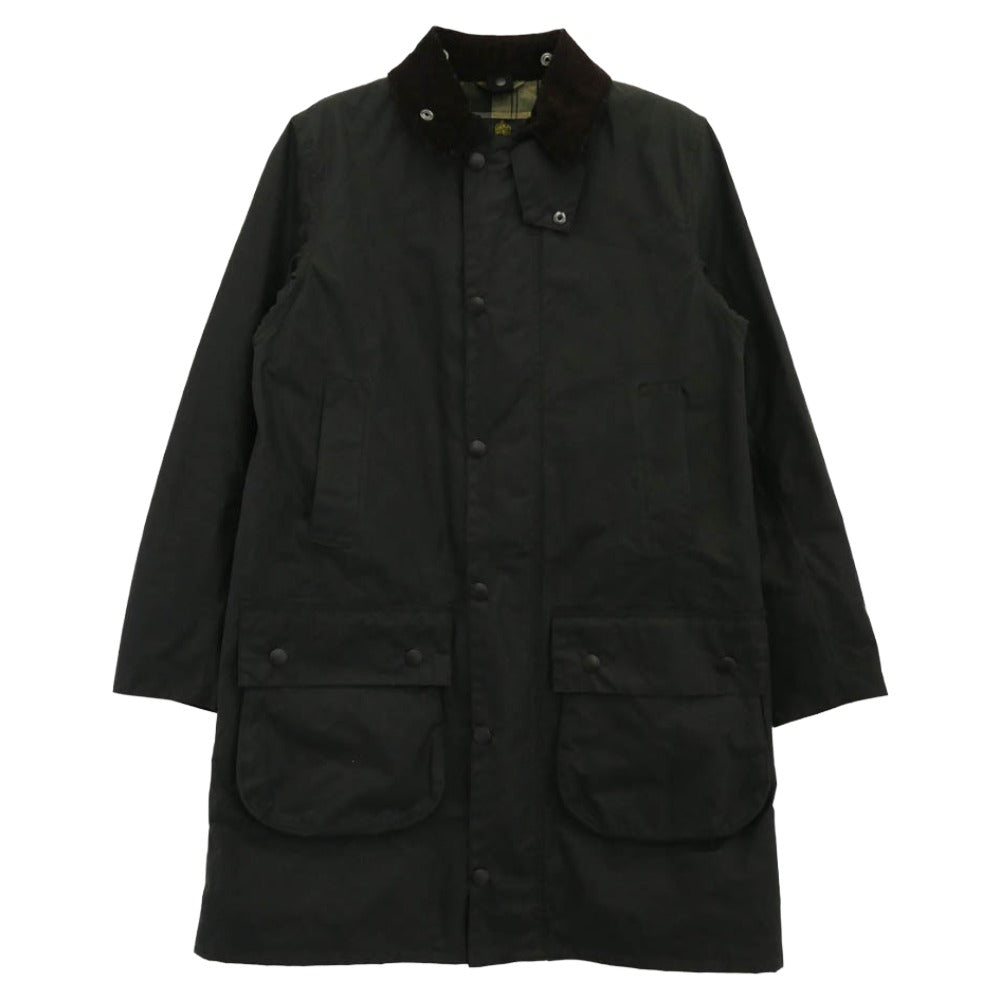 Barbour バブアー MWX0534SG91 BORDER ボーダー Waxed Cotton Coat ワックスコットン コート カーキ系 36【中古】