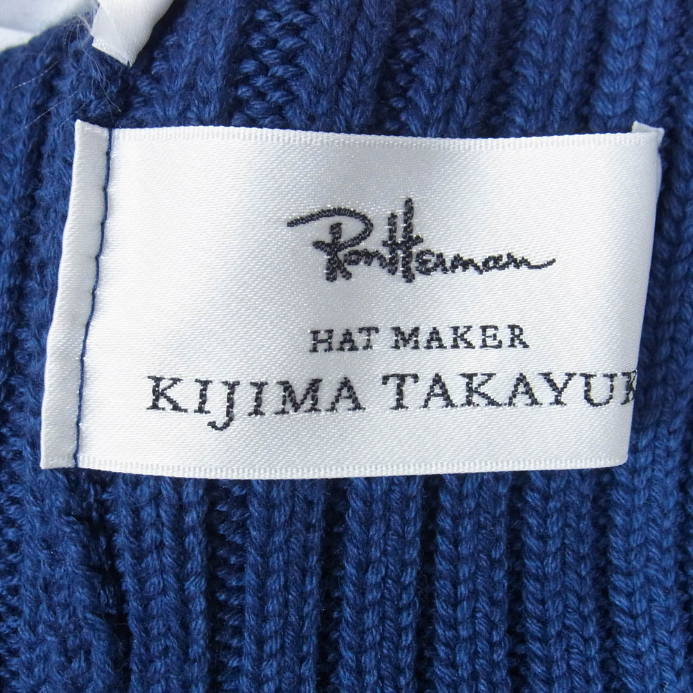Ron Herman ロンハーマン × KIJIMA TAKAYUKI キジマタカユキ ニット ビーニー キャップ 帽子 ネイビー系【中古】