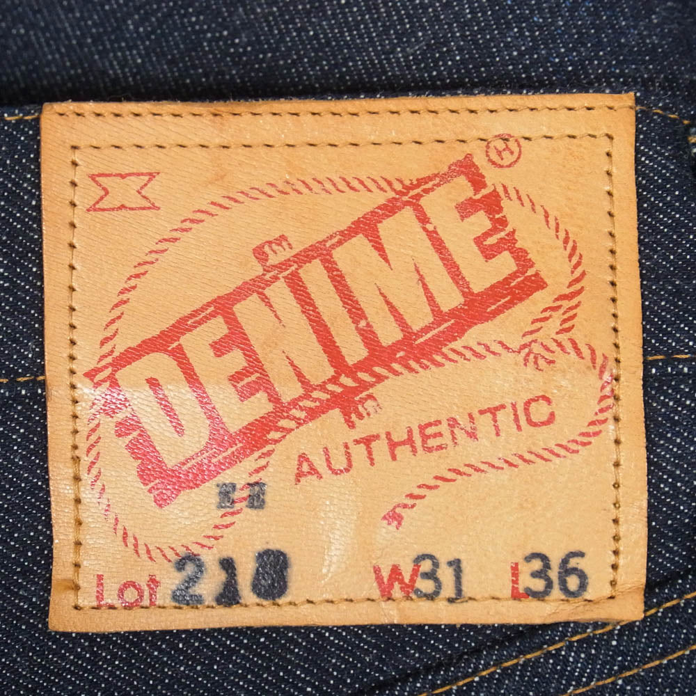 Denime ドゥニーム 218 旧ドゥニーム 大戦モデル ボタンフライ デニム パンツ インディゴブルー系 W31【極上美品】【中古】