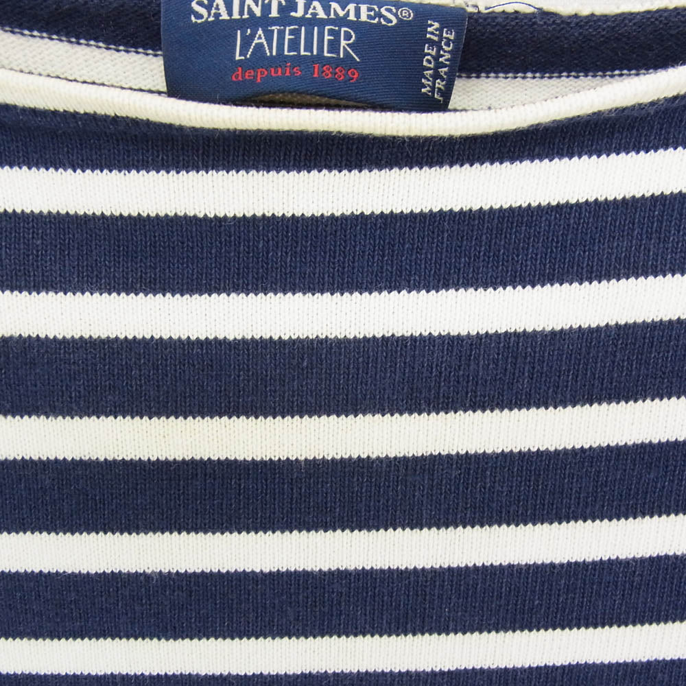 SAINT JAMES セントジェームス 6SGPON フランス製 L'ATELIER ラトリエ バスク シャツ ネイビー系 L【中古】