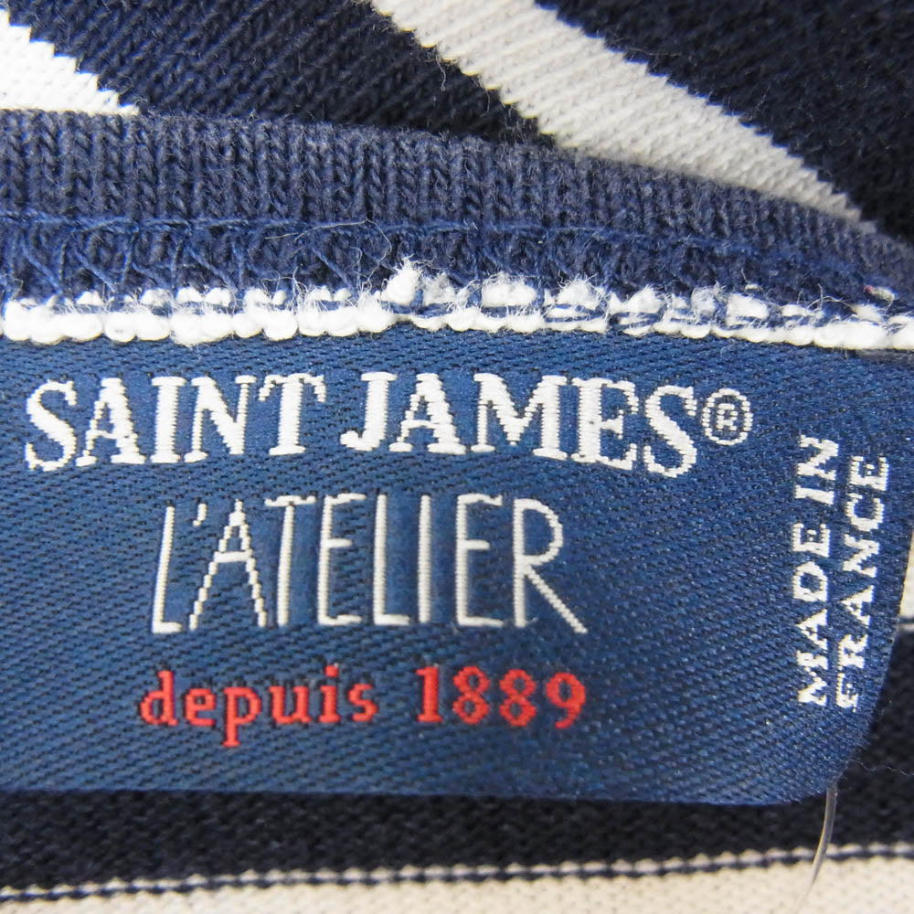 SAINT JAMES セントジェームス 6SGPON フランス製 L'ATELIER ラトリエ バスク シャツ ネイビー系 L【中古】