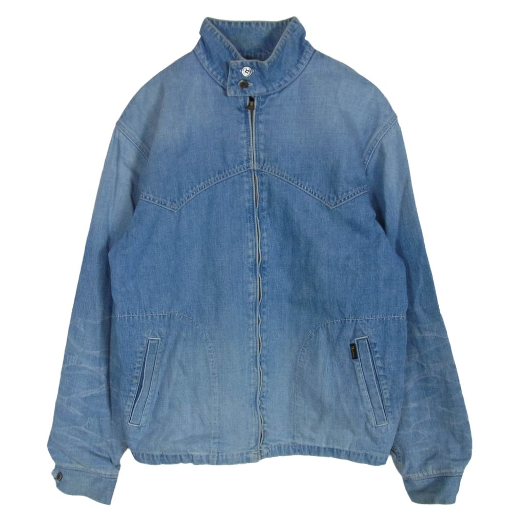 STUDIO D’ARTISAN ステュディオダルチザン レーヨン混 デニム シングル ライダース ジャケット インディゴブルー系 L【中古】