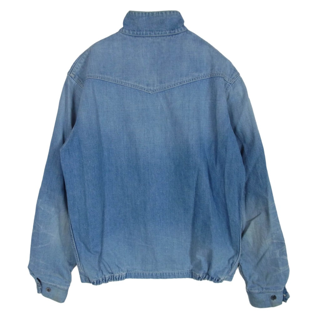 STUDIO D’ARTISAN ステュディオダルチザン レーヨン混 デニム シングル ライダース ジャケット インディゴブルー系 L【中古】