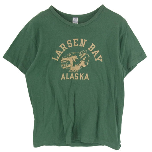 WAREHOUSE ウエアハウス 2ND-HAND プリント 半袖 Tシャツ グリーン系 M【中古】