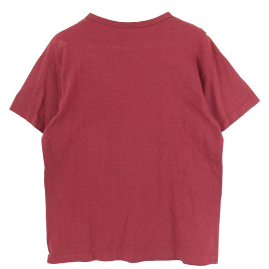 WAREHOUSE ウエアハウス 2ND-HAND プリント 半袖 Tシャツ エンジ系 M【中古】