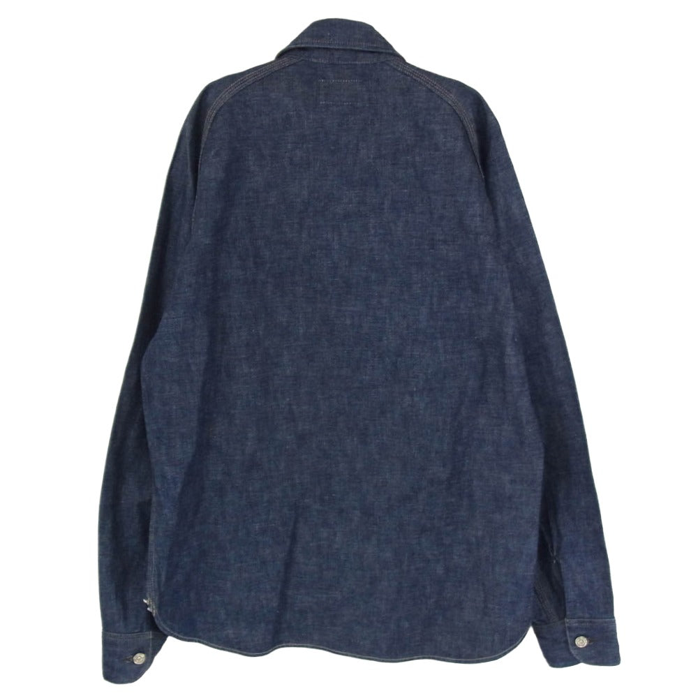 デラックスウエア 7640 DENIM SHIRT デニム シャツ インディゴブルー系 L【中古】