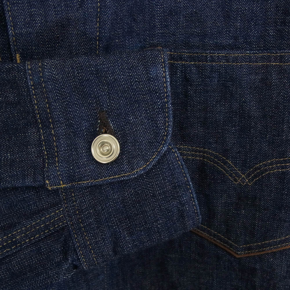 デラックスウエア 7640 DENIM SHIRT デニム シャツ インディゴブルー系 L【中古】
