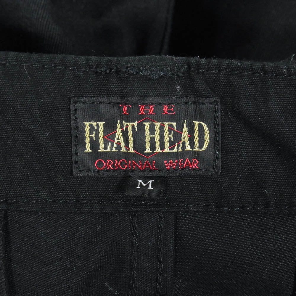 THE FLAT HEAD ザフラットヘッド FN-PA-C007 ウエポン生地 チノトラウザーズ チノ パンツ ブラック系 M【中古】