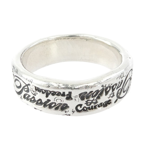 BILL WALL LEATHER ビルウォールレザー R380 ギャランティカード付属 PASSTION GRAFFITI RING パッション グラフティ リング シルバー系 22号【中古】