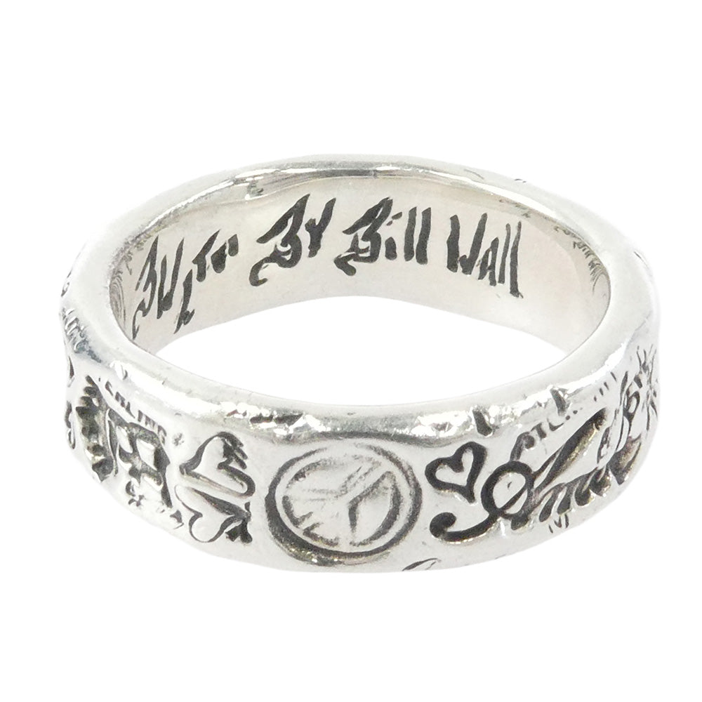 BILL WALL LEATHER ビルウォールレザー R380 ギャランティカード付属 PASSTION GRAFFITI RING パッション グラフティ リング シルバー系 22号【中古】