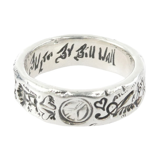 BILL WALL LEATHER ビルウォールレザー R380 ギャランティカード付属 PASSTION GRAFFITI RING パッション グラフティ リング シルバー系 22号【中古】