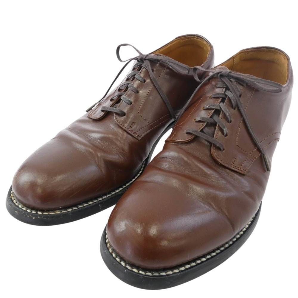 THE FLAT HEAD ザフラットヘッド ホースハイド サービスマン シューズ ブラウン系 9【中古】