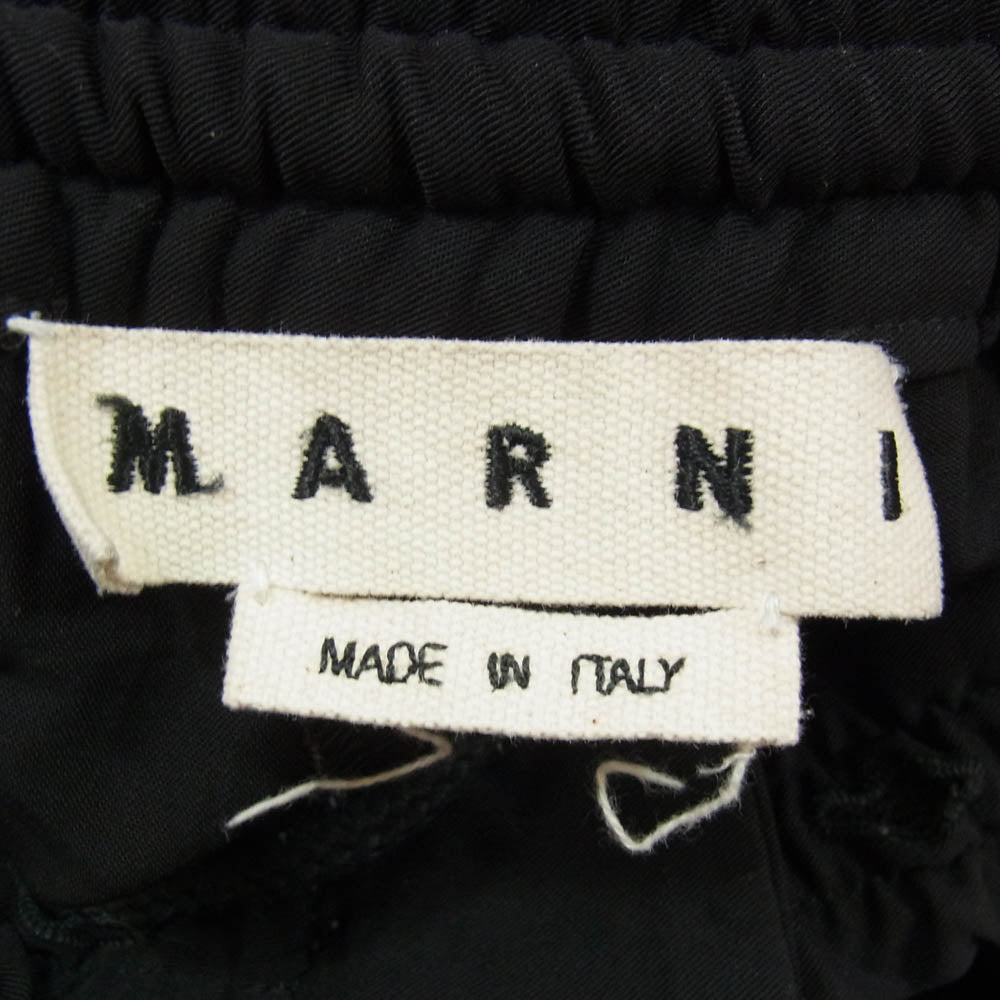 MARNI マルニ 16aw M05KA0028 イージーウエスト ウール スラックス パンツ ブラック系 44【中古】