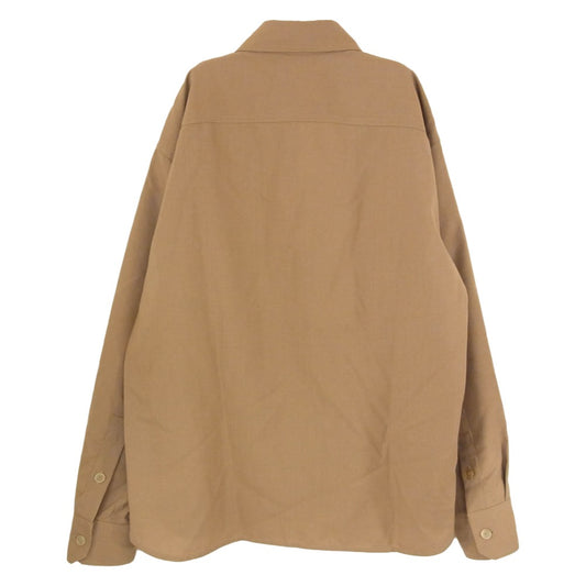 MARNI マルニ 20AW CUMU0173A0 ウール ワイド 長袖 シャツ ジャケット ブラウン系 44【中古】